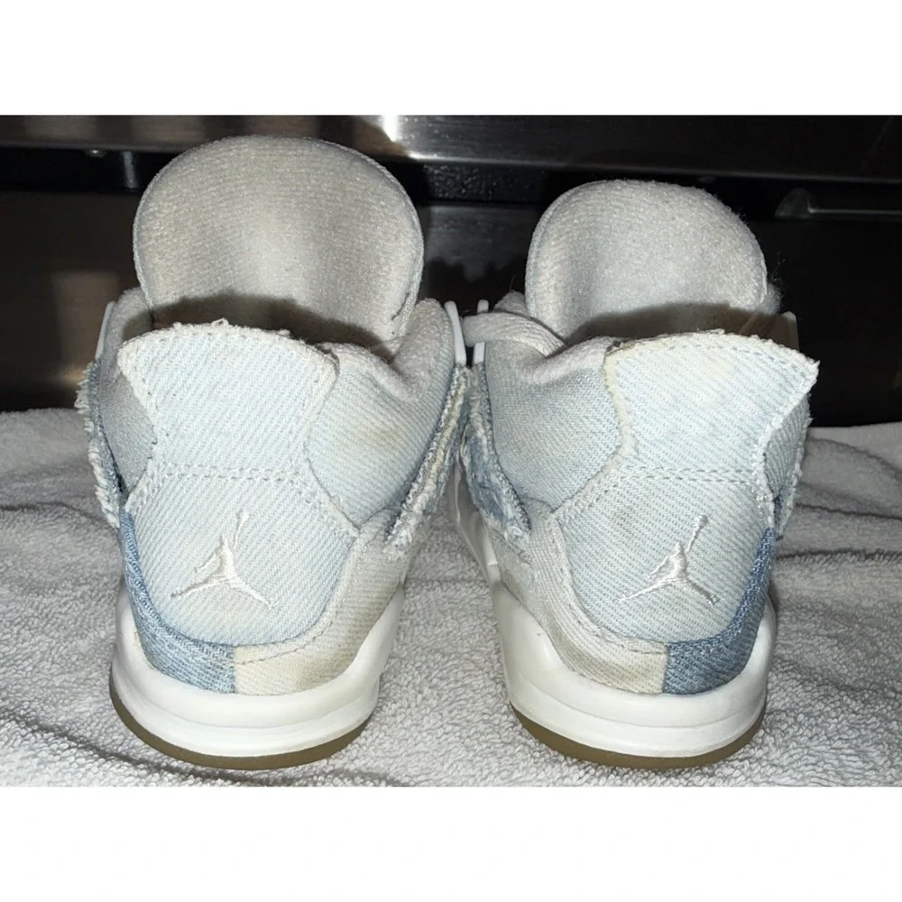 Nike Air Jordan‎ 4 Denim Toddler Size 8C Retro TEX (TD) Sneakers